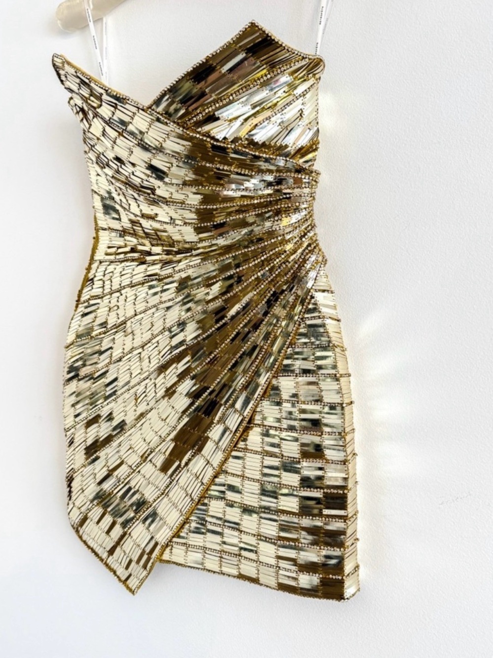 Retrofete Aura Gold Embellished Dress Size Large (L) $2198 NWOT - Picture 9 of 14